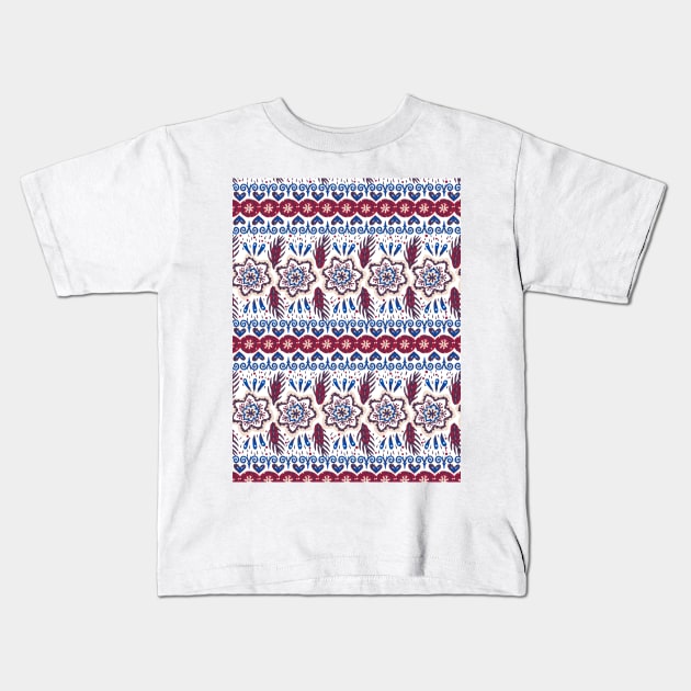 Beautiful Textile Pattern Design Kids T-Shirt by MarjanShop